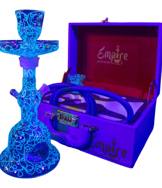 EMPIRE CRYSTAL HOOKAH GOLD/ GLOW IN THE DARK