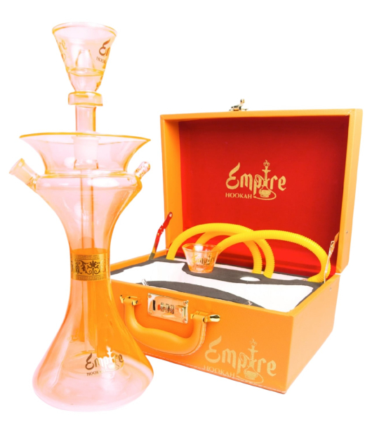 EMPIRE CRYSTAL HOOKAH BEAKER ORANGE-BLACK