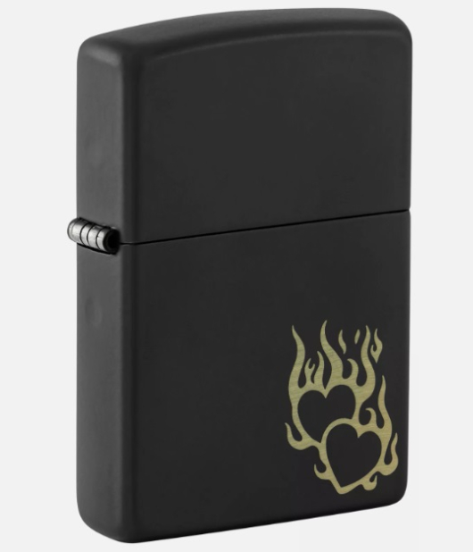 LIGHTER ZIPPO 46004 $31.95 FIRE HEART DESIGN