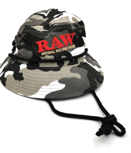 RAW BUCKET HAT CAMO 1 1/4 SIZE MEDIUM EACH