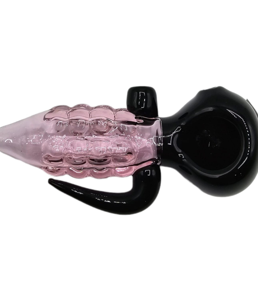 TOBACCO PIPE PINK & BLACK GRENADE 4