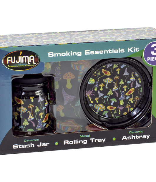 GIFT BOX FUJIMA SMOKING ESSENTIALS KIT CERAMIC 3PC MUHSROOM