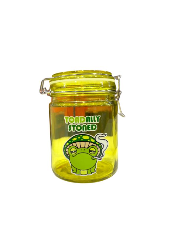 FUJIMA 22OZ TOADALLY STONED GLASS JAR WITH CLASP GSJ41