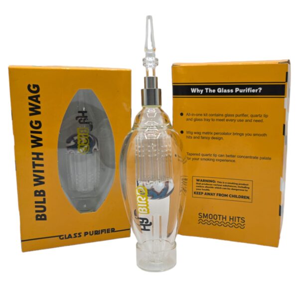 DAB ACS. HY BIRD GLASS PURIFIER BULB WITH WIG WAG