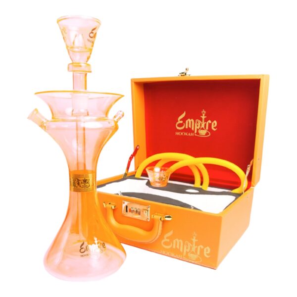 EMPIRE CRYSTAL HOOKAH BEAKER ORANGE-BLACK