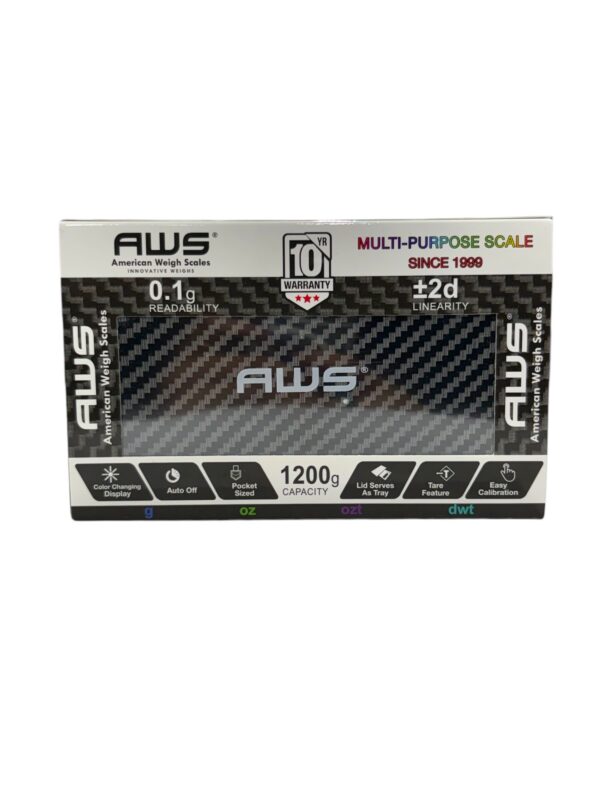 AWS-1200-CARBON FIBER-BLK WEIGHT SCALE