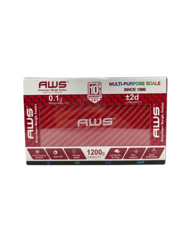 AWS-1200-CARBON FIBER-RED WEIGHT SCALE