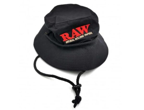 RAW BUCKET HAT BLACK 1 1/4 SIZE MEDIUM EACH