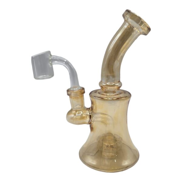 WATER PIPE W/BANGER 7" GOLD FROSTED EACH