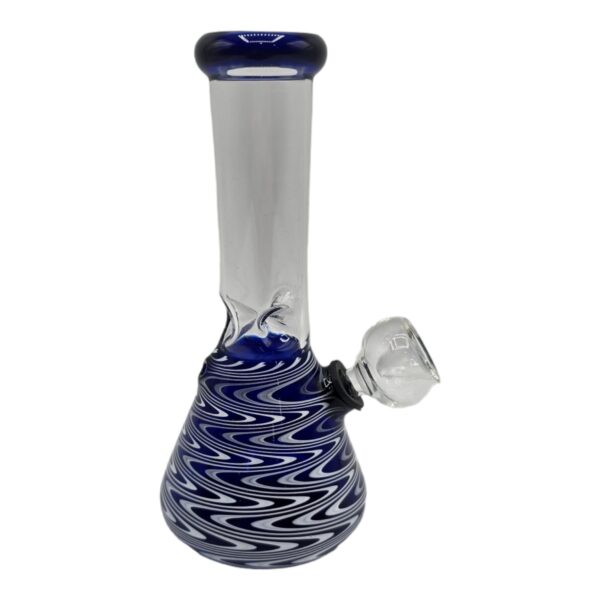 WATER PIPE W/BANGER 6" BLUE SWIRL DESIGN EACH