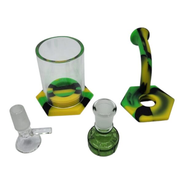 WATER PIPE SILICONE & GLASS 5.5" CAMO ASST. - Image 2