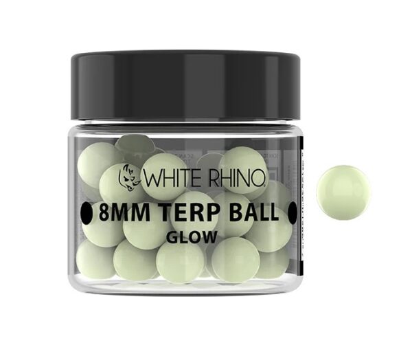 WHITE RHINO TERP BALL 8MM GLOW 100CT TB3006