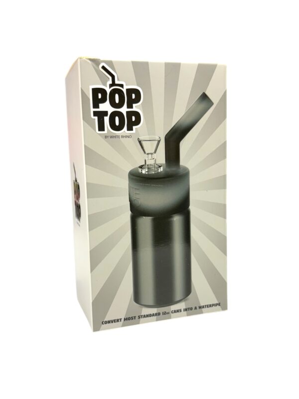 WHITE RHINO POP TOP CONVERT 12z CAN TO PIPE BLACK PT1003