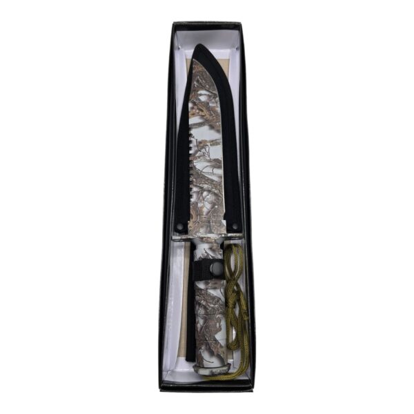 KNIFE HUNTING 14.5" CAMO GRAY W/SURVIVAL KIT & SHEATH EACH