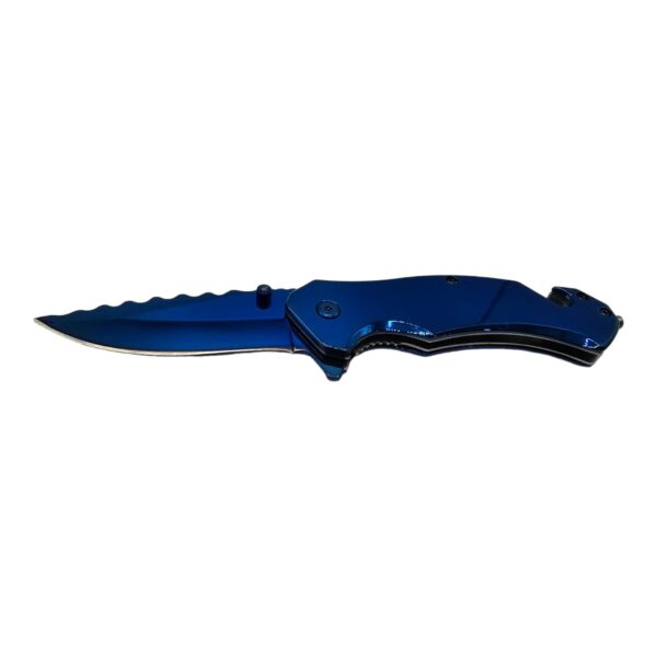 KNIFE 4.5" SPRING ASSIST TITANIUM SERIES BLUE EACH