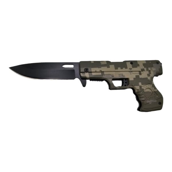 KNIFE GUN SHAPE SPRING ASSIST CAMO EACH