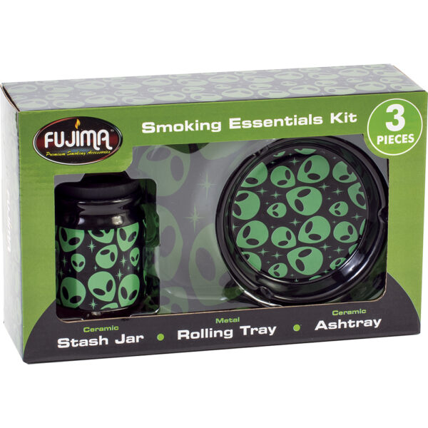 GIFT BOX FUJIMA SMOKING ESSENTIALS KIT CERAMIC 3PC ALIEN