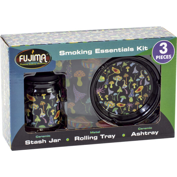 GIFT BOX FUJIMA SMOKING ESSENTIALS KIT CERAMIC 3PC MUHSROOM